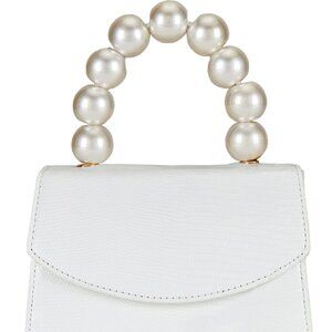 White Pearl Handle Bag